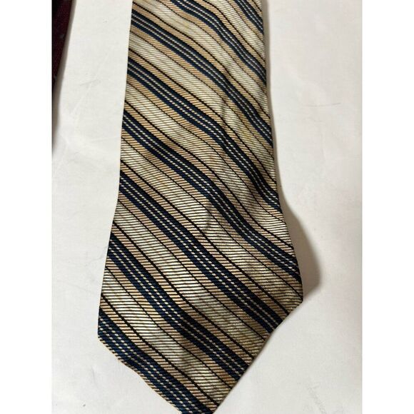 Lot Of 5 Ties Silk Structure Lanvin Zegna Donna Karan Gatti - Picture 7 of 16